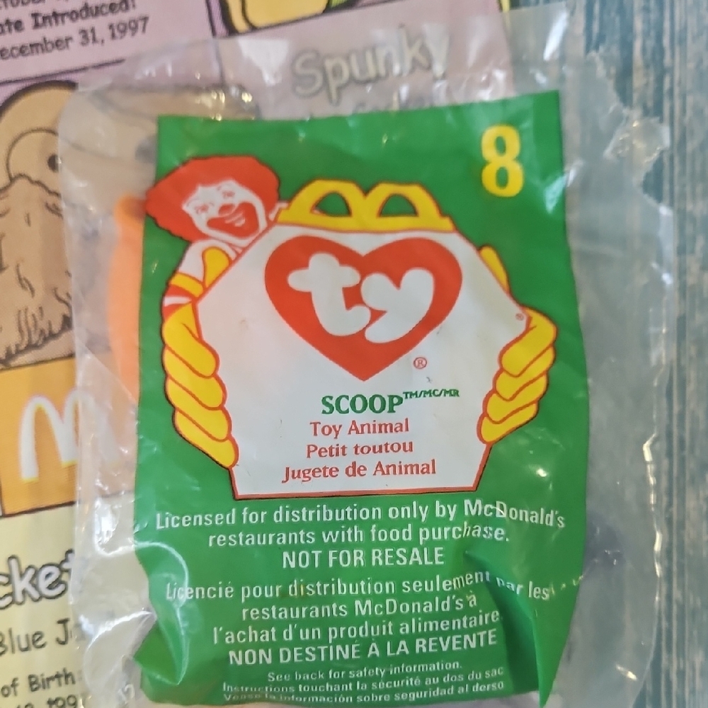 Ty Scoop Toy Animal in Green Packaging